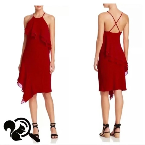 Laundry Red layered dress - Picture 1 of 10